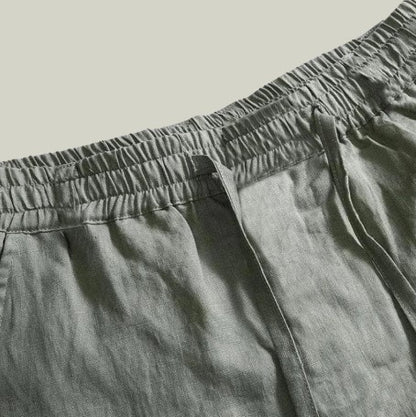 Linen Straight-Leg Trousers